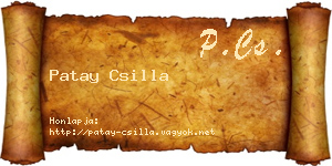 Patay Csilla névjegykártya