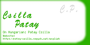 csilla patay business card